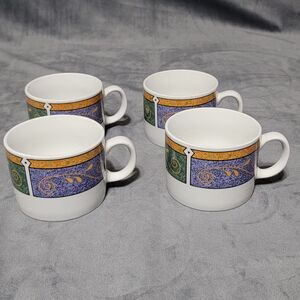 Majesticware Coffee Mug Tea Cup Persia Stoneware Set Of 4